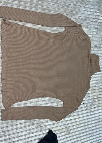 Bej Balıkçı Yaka Kadın Triko Kazak - Görsel 2