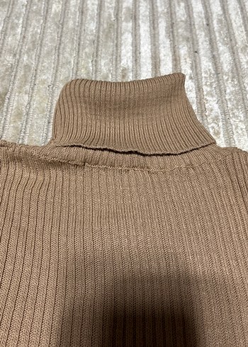 Bej Balıkçı Yaka Kadın Triko Kazak - Görsel 3