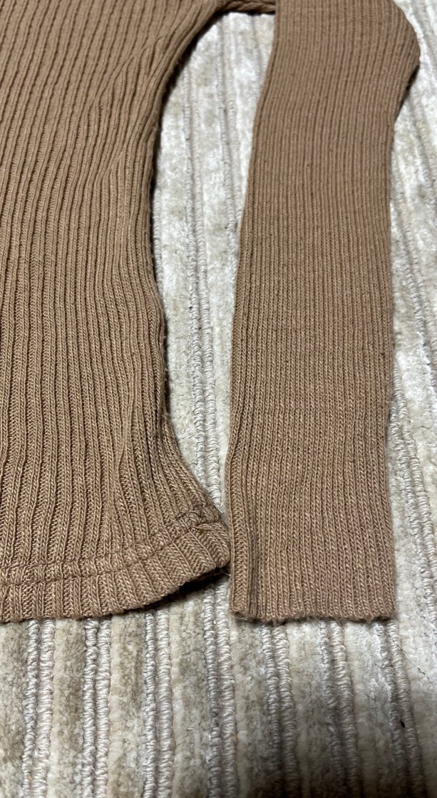 Bej Balıkçı Yaka Kadın Triko Kazak - Görsel 5