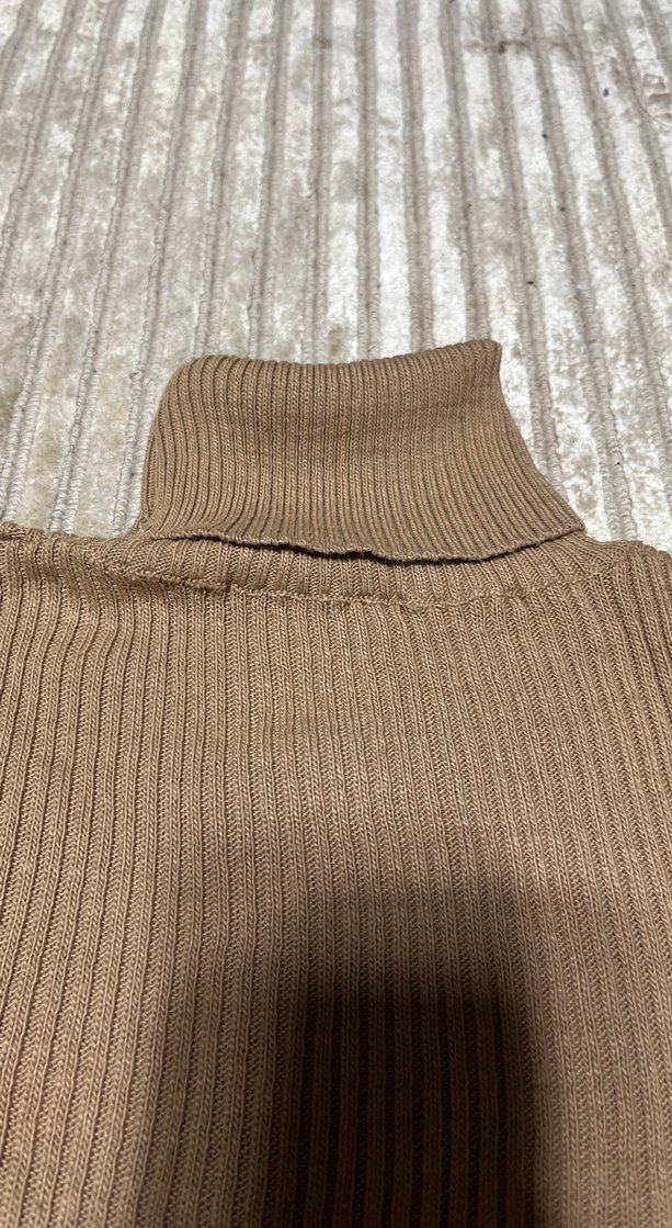 Bej Balıkçı Yaka Kadın Triko Kazak - Görsel 3