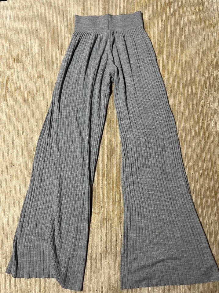 Bol paça gri renk eşofman - Görsel 2