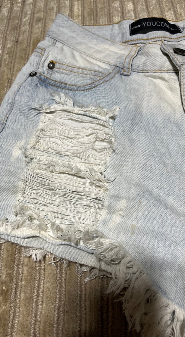 Düğmeli Açık Mavi Kadın Denim Şort - Görsel 2