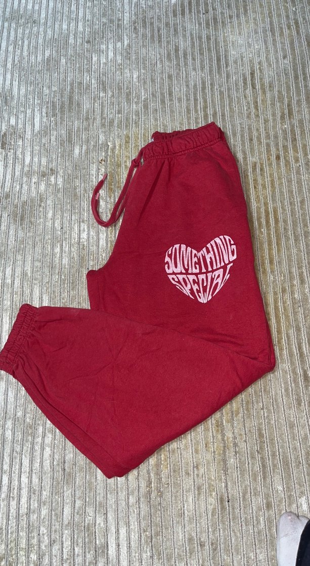 Kırmızı Bağcıklı Rahat Kadın Eşofman - Görsel 2