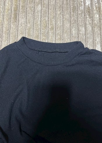 Kadın Siyah Yüksek Yakalı yandan büzmeli - Görsel 3