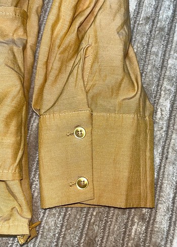 Bej Keten Kadın Bluz - Görsel 5