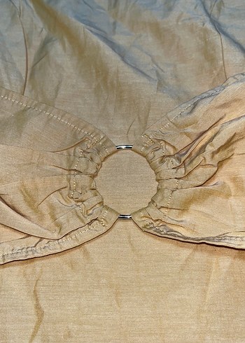 Bej Keten Kadın Bluz - Görsel 3