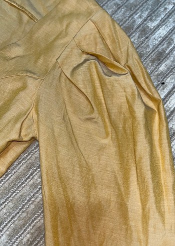 Bej Keten Kadın Bluz - Görsel 6