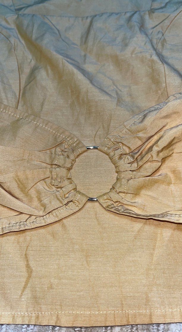 Bej Keten Kadın Bluz - Görsel 3