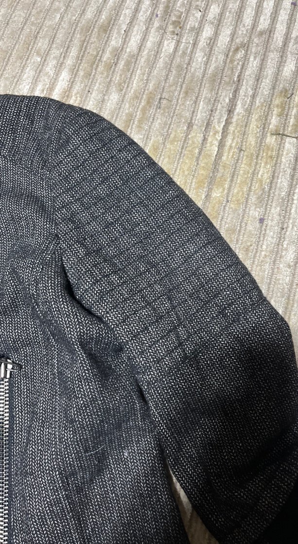 Gri Kadın Denim Fermuarlı Ceket - Görsel 4