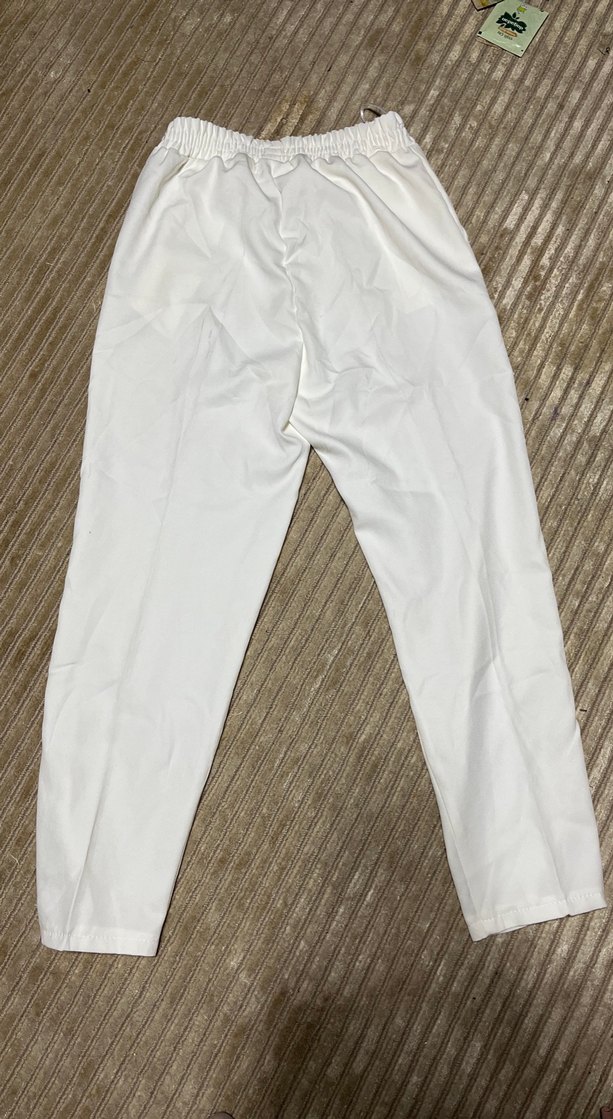 Beyaz Midi Kadın Kumaş Pantolon - Görsel 3