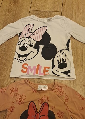 Kız Çocuk Uzun Kollu Baskılı Tişört ikili - Görsel 3