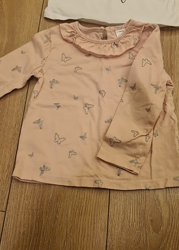 Kız Çocuk Uzun Kollu Pamuklu Tişört ikili - Görsel 3