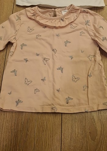 Kız Çocuk Uzun Kollu Pamuklu Tişört ikili - Görsel 2