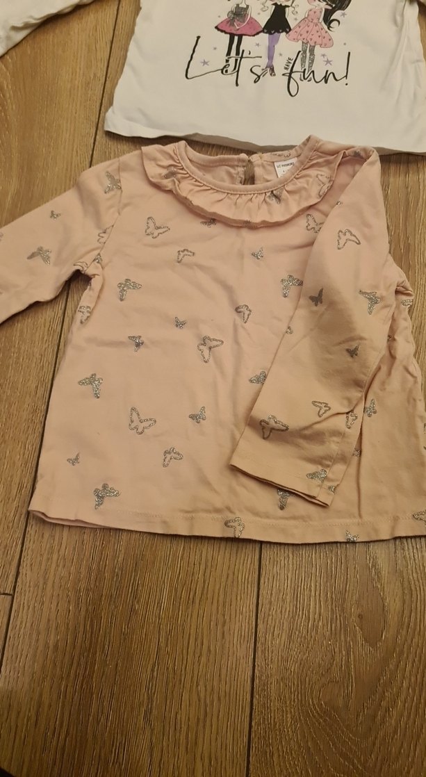 Kız Çocuk Uzun Kollu Pamuklu Tişört ikili - Görsel 3