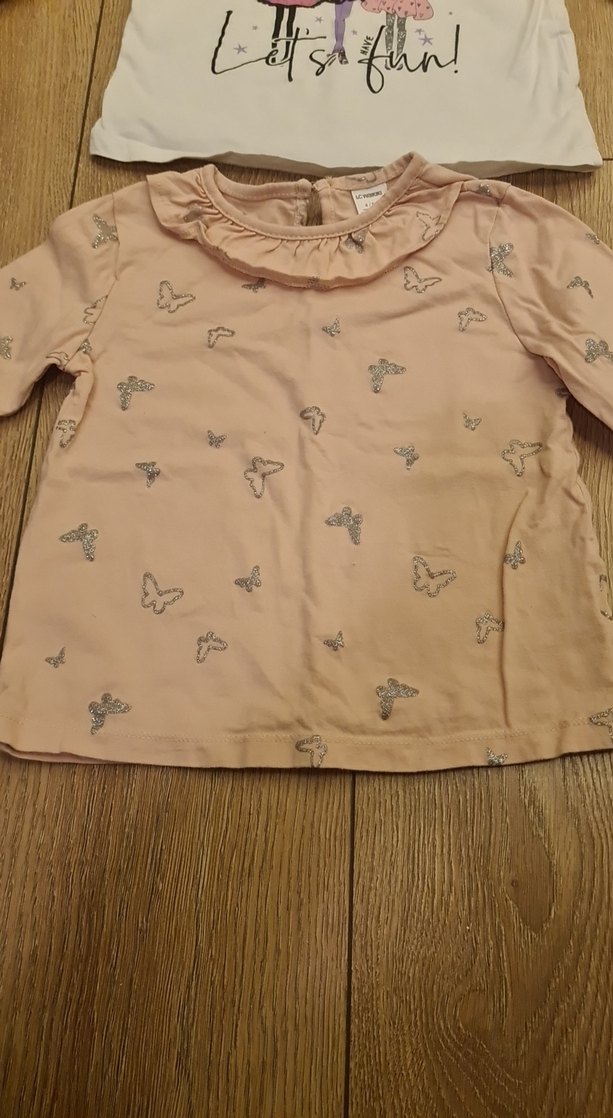 Kız Çocuk Uzun Kollu Pamuklu Tişört ikili - Görsel 2