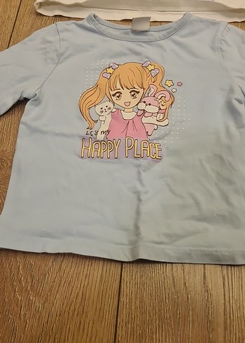 Kız Çocuk Uzun Kollu Baskılı Tişörtler - Görsel 2