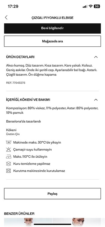 s Beden ten rengi Renk Mango kısa elbise