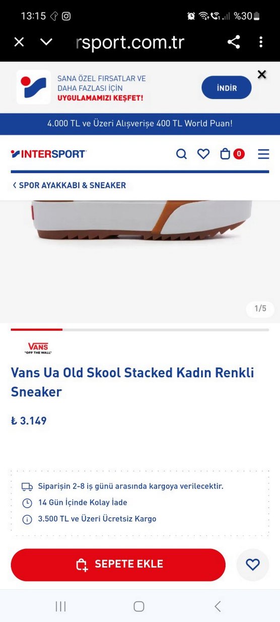 Vans Platform Spor Ayakkabı - Görsel 5