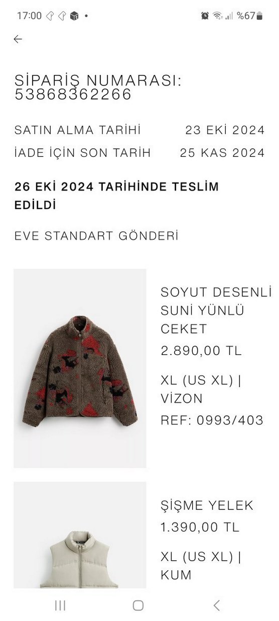 Zara Erkek Mont - Görsel 2