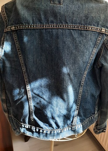 Calvin Clain Düğmeli Mavi Kadın Kot Ceket - Görsel 2