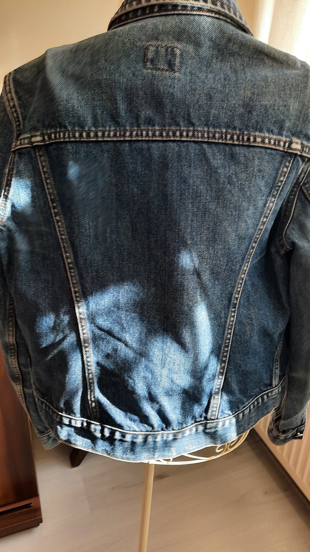 Calvin Clain Düğmeli Mavi Kadın Kot Ceket - Görsel 2