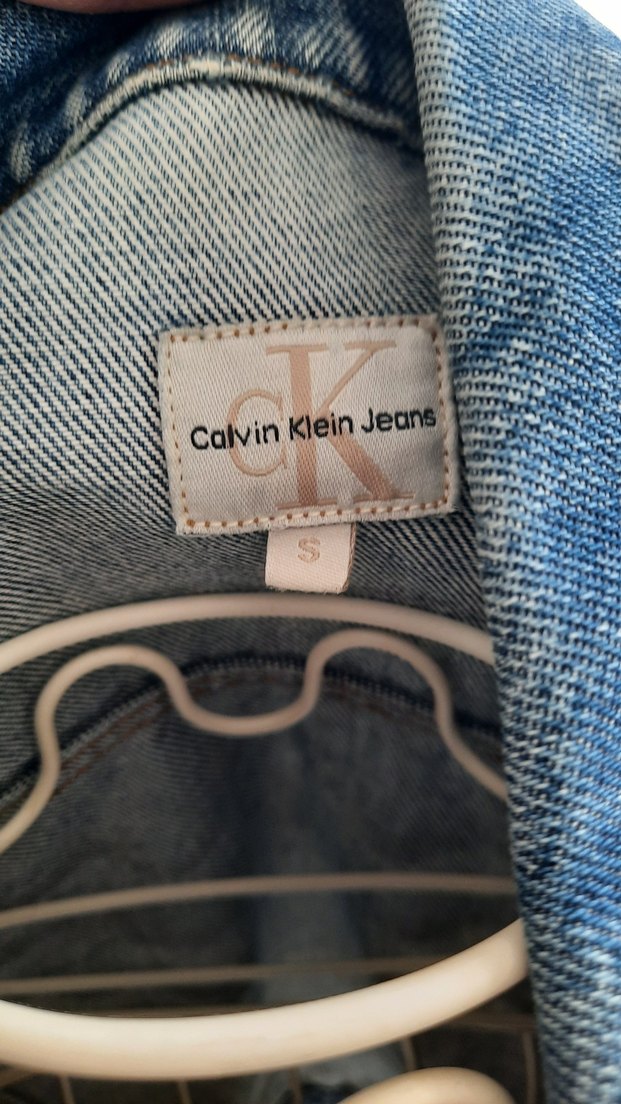 Calvin Clain Düğmeli Mavi Kadın Kot Ceket - Görsel 4