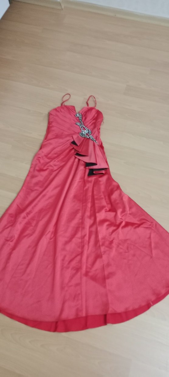 narçiçeği rengi Drapeli Uzun Abiye Elbise sadece 1 kez giyildi - Görsel 2