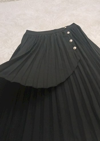 Kadın Siyah Piliseli Uzun Etek - Görsel 3