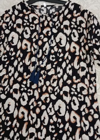 Leopar Desenli Uzun Kollu tunik - Görsel 3