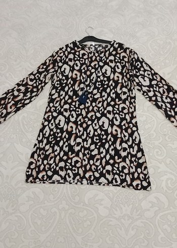 Leopar Desenli Uzun Kollu tunik - Görsel 2