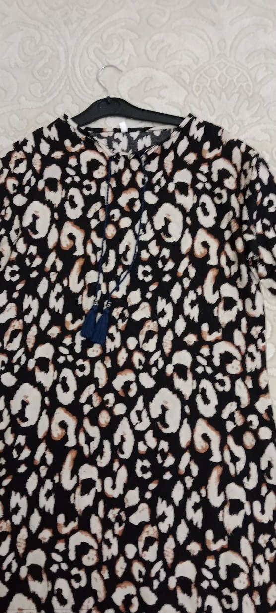 Leopar Desenli Uzun Kollu tunik - Görsel 3