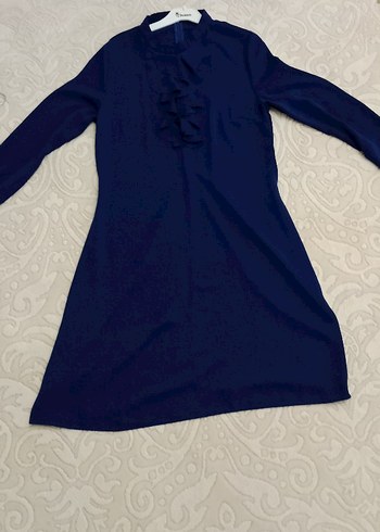 Uzun Kollu  Lacivert Kadın uzun  Tunik - Görsel 2