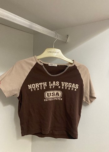 Kahverengi Baskılı Kadın Tişört - Görsel 2