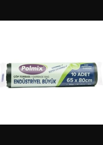 Polmix Endüstriyel Büyük Çöp Torbası 10'lu