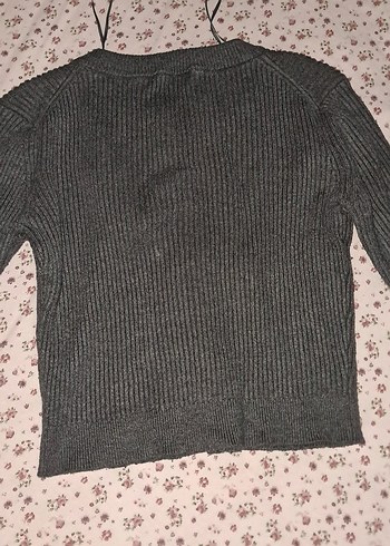 s Beden gri Renk Düğmeli Gri Kadın Hırka