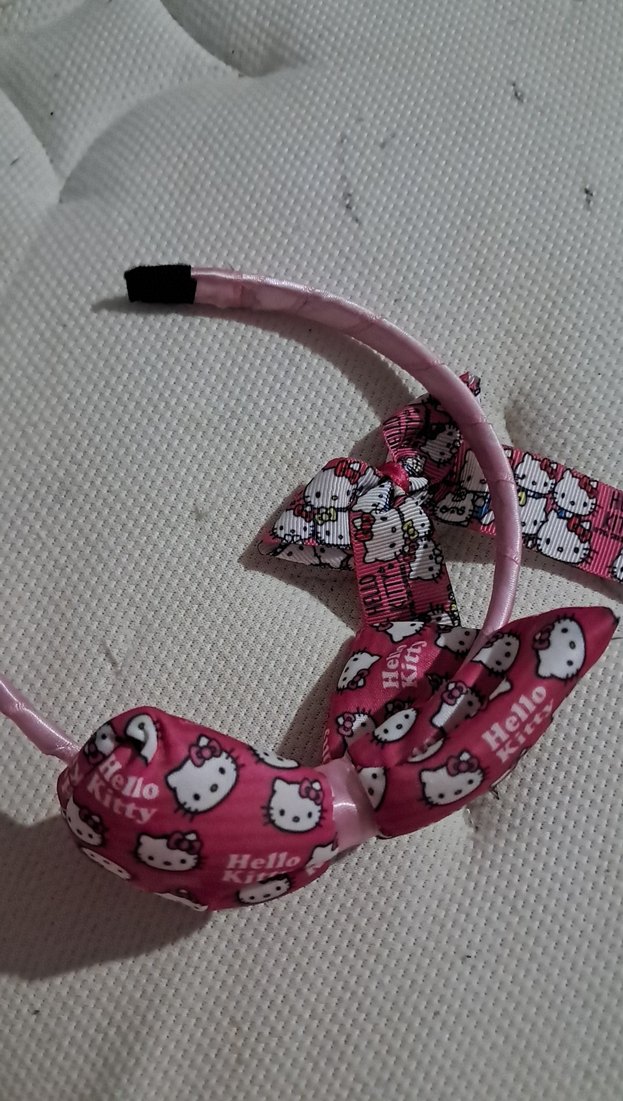 Hello Kitty Desenli Pembe Fiyonk Saç Aksesuarı - Görsel 4