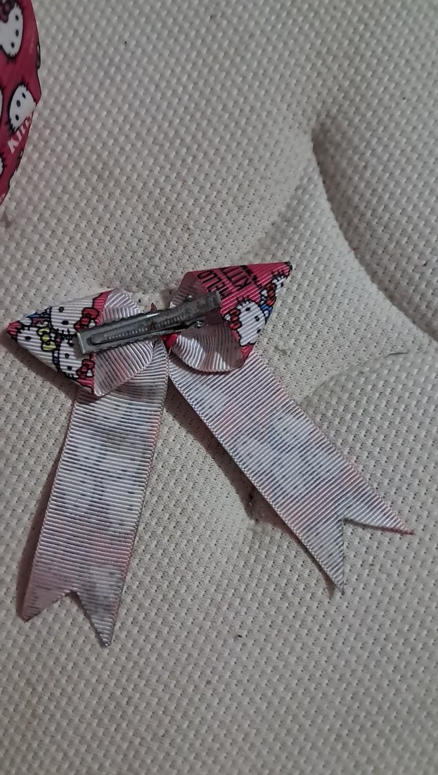 Hello Kitty Desenli Pembe Fiyonk Saç Aksesuarı - Görsel 5