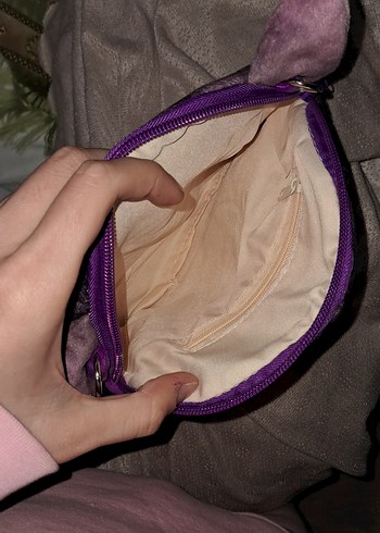 Gri Kedi Yüzü Desenli Kedi çanta - Görsel 4