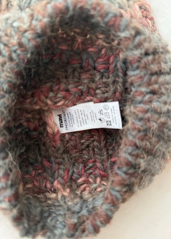 Mavi marka Gri Çok Renkli Örgü Kadın Bere - Görsel 2