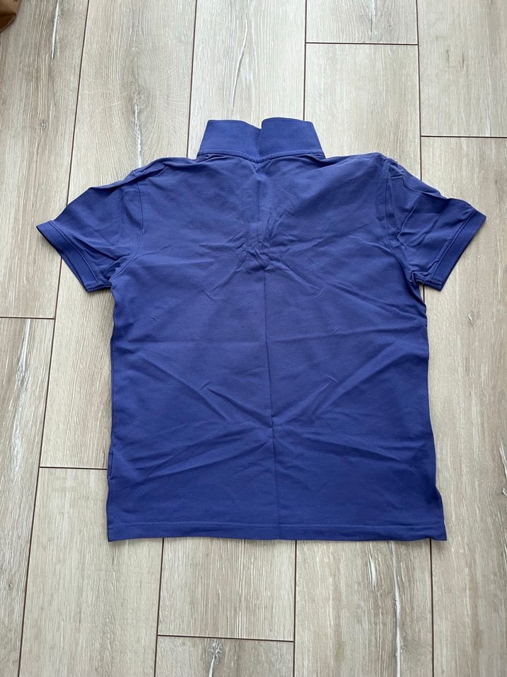Mavi Kısa Kollu Polo Yaka Erkek Tişört - Görsel 3