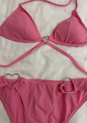 Pembe kalpli ipli Kadın Bikini Takımı - Görsel 2