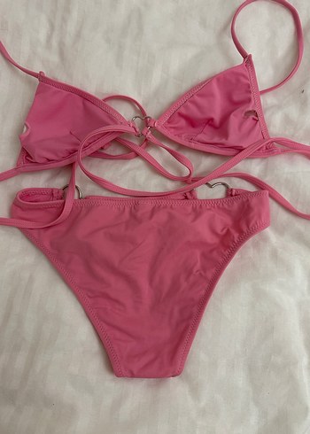 Pembe kalpli ipli Kadın Bikini Takımı - Görsel 3