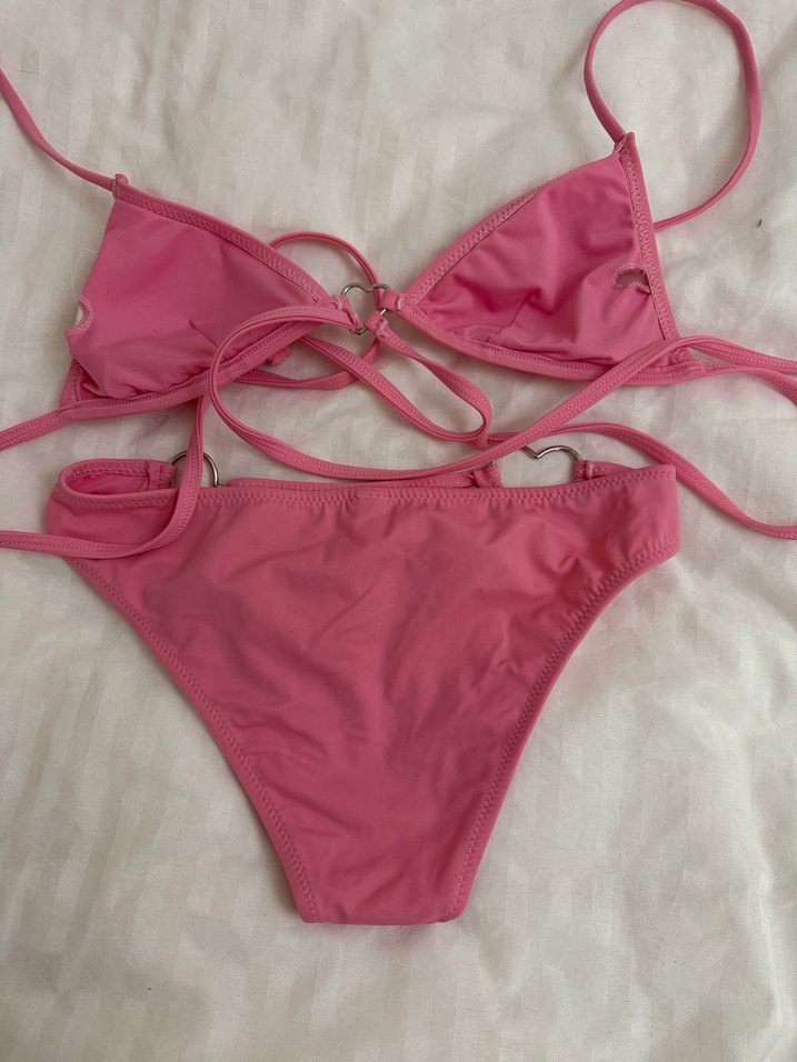 Pembe kalpli ipli Kadın Bikini Takımı - Görsel 3