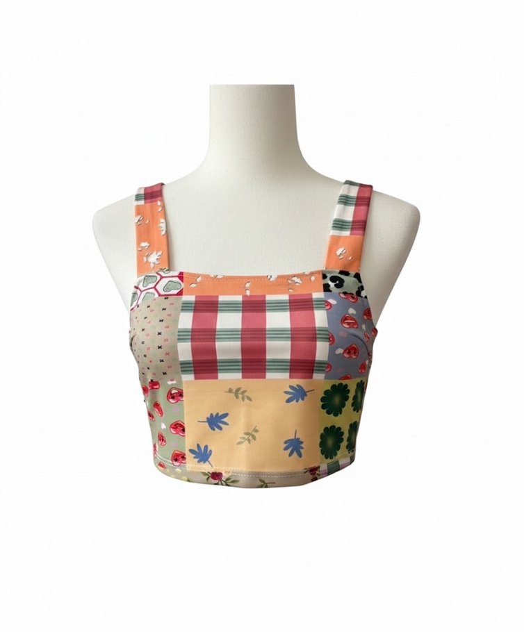 Pastel Renkli Düğmeli Midi Bustiyer - Görsel 2