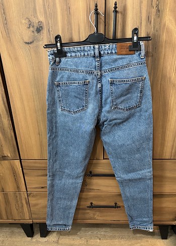 26 Beden mavi Renk Gri Mavi Rahat Kesim Kadın Denim Pantolon