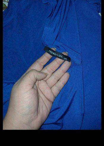 Lacivert Piliseli bluz - Görsel 3