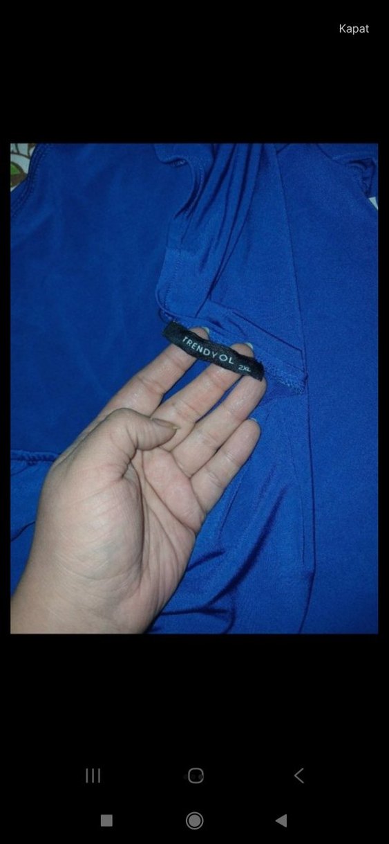 Lacivert Piliseli bluz - Görsel 3