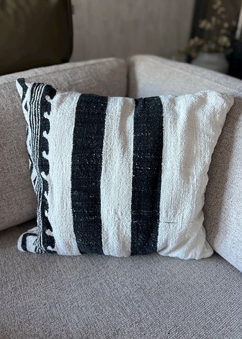 [home&deco] Dokuma Kırlent Kılıfı  Siyah Beyaz - Görsel 2