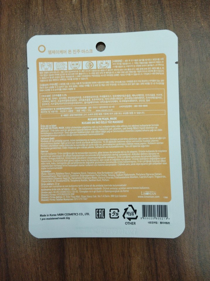 MJCARE Arbutin ve Pearl Yüz Maskeleri - Görsel 5