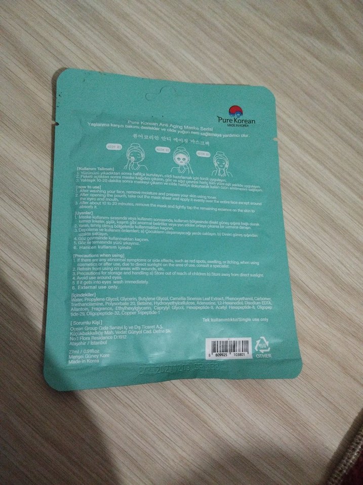 Pure Korean Yaşlanma Karşıtı Maske - Görsel 2